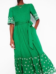 Grün - Boden Isabel Broderie Mix Maxi Dress - Bild 3 von 5