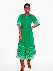 Grün - Boden Isabel Broderie Mix Maxi Dress - Bild 4 von 5
