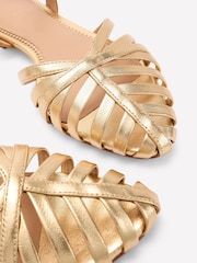 Boden Gold Multi Strap Pointed Sandals - Image 4 of 5