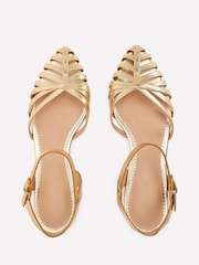 Boden Gold Multi Strap Pointed Sandals - Image 5 of 5