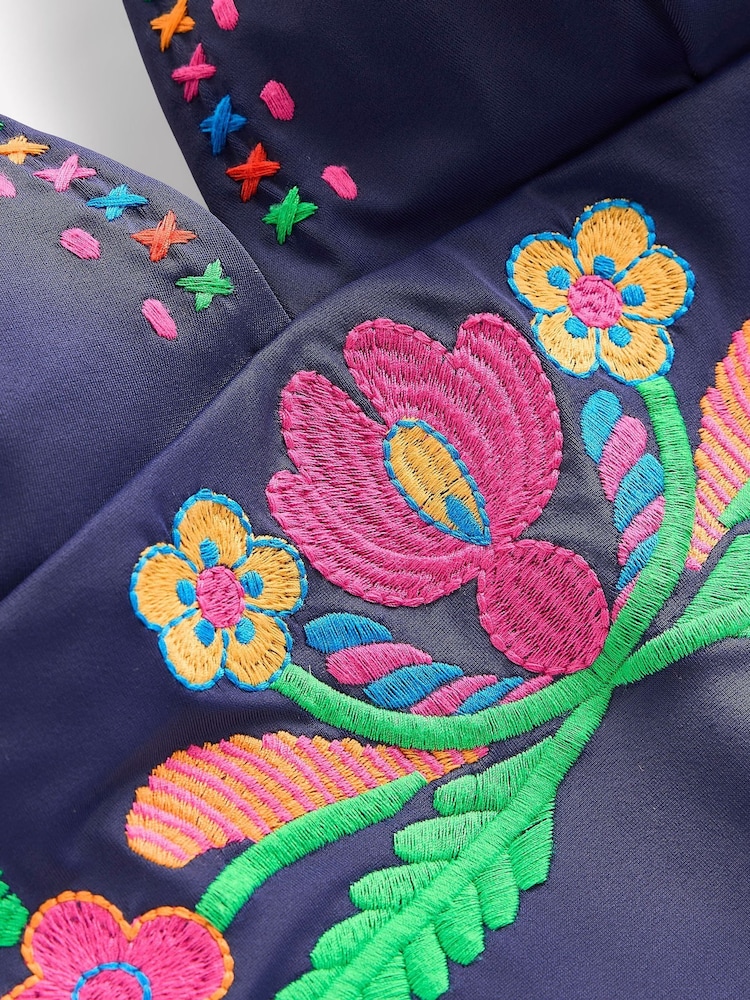 Boden Blue Embroidered Swimsuit - Image 6 of 6 Boden Blue Embroidered Swimsuit - Image 6 of 6