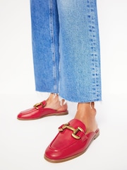 Boden Red Iris Snaffle Mule Loafers - Image 1 of 4