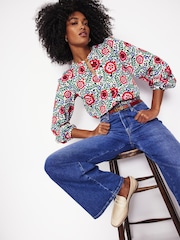Boden White 100% Cotton Marina Jersey Shirt - Image 1 of 5