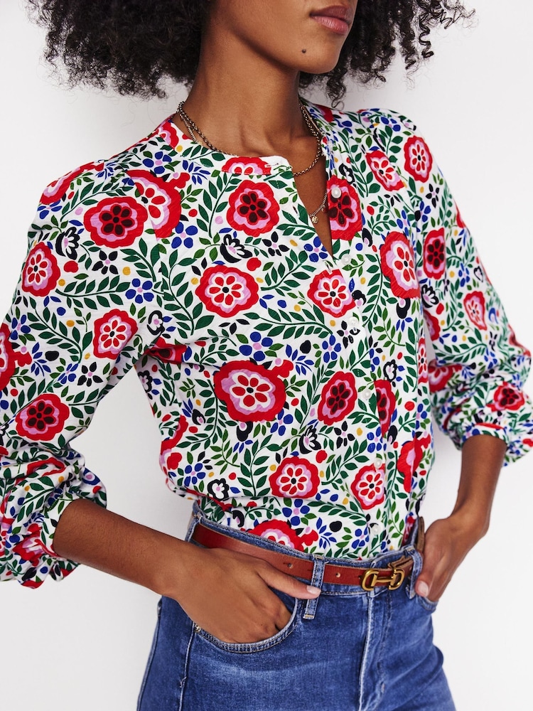 Boden White 100% Cotton Marina Jersey Shirt - Image 2 of 5
