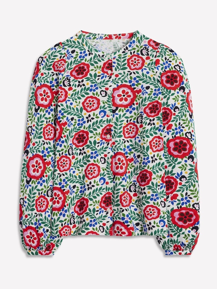 Boden White 100% Cotton Marina Jersey Shirt - Image 5 of 5