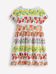 Boden Pink Fruit 100% Cotton Heart Pocket Fun Jersey Dress - Image 4 of 5