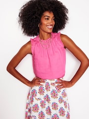 Boden Pink Sophie Ruffle Top - Image 1 of 5