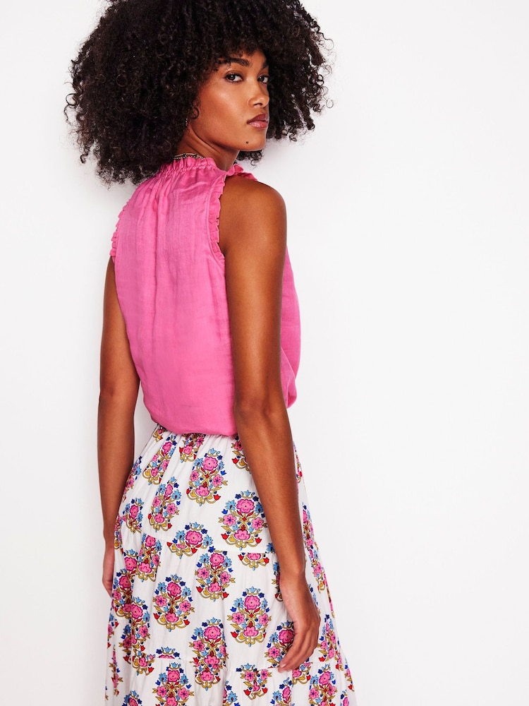 Boden Pink Sophie Ruffle Top - Image 3 of 5
