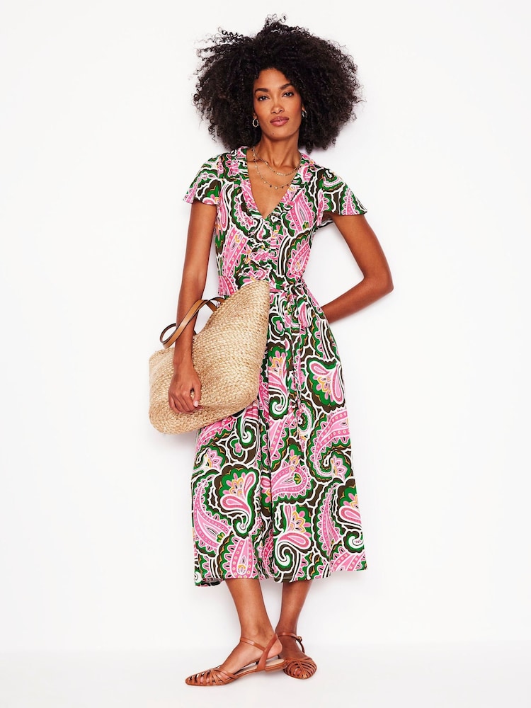 Boden Yellow Nicola Jersey Tea Dress - Image 1 of 6