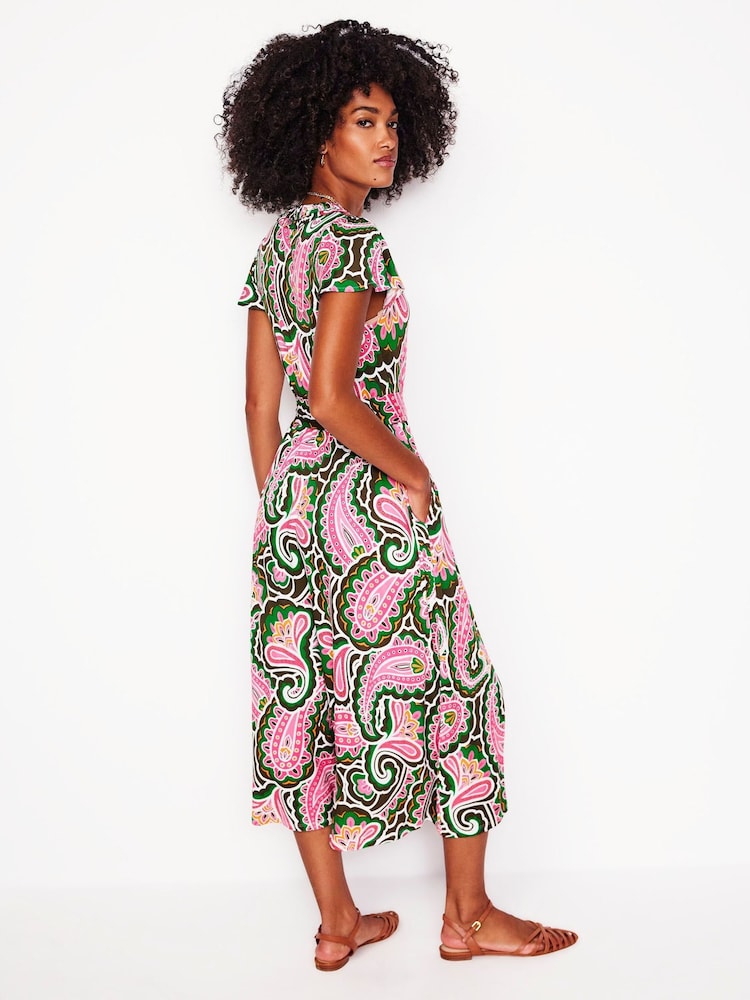 Boden Yellow Nicola Jersey Tea Dress - Image 2 of 6