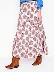 Boden Cream 100% Cotton Nadia Poplin Maxi Skirt - Image 3 of 5