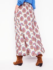 Boden Cream 100% Cotton Nadia Poplin Maxi Skirt - Image 4 of 5