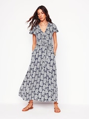 Boden Blue Nicola Jersey Tea Dress - Image 1 of 6