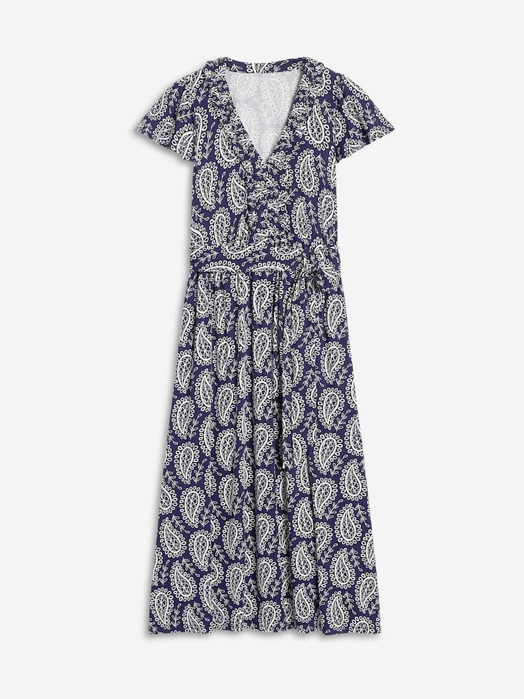 Boden Blue Nicola Jersey Tea Dress - Image 6 of 6