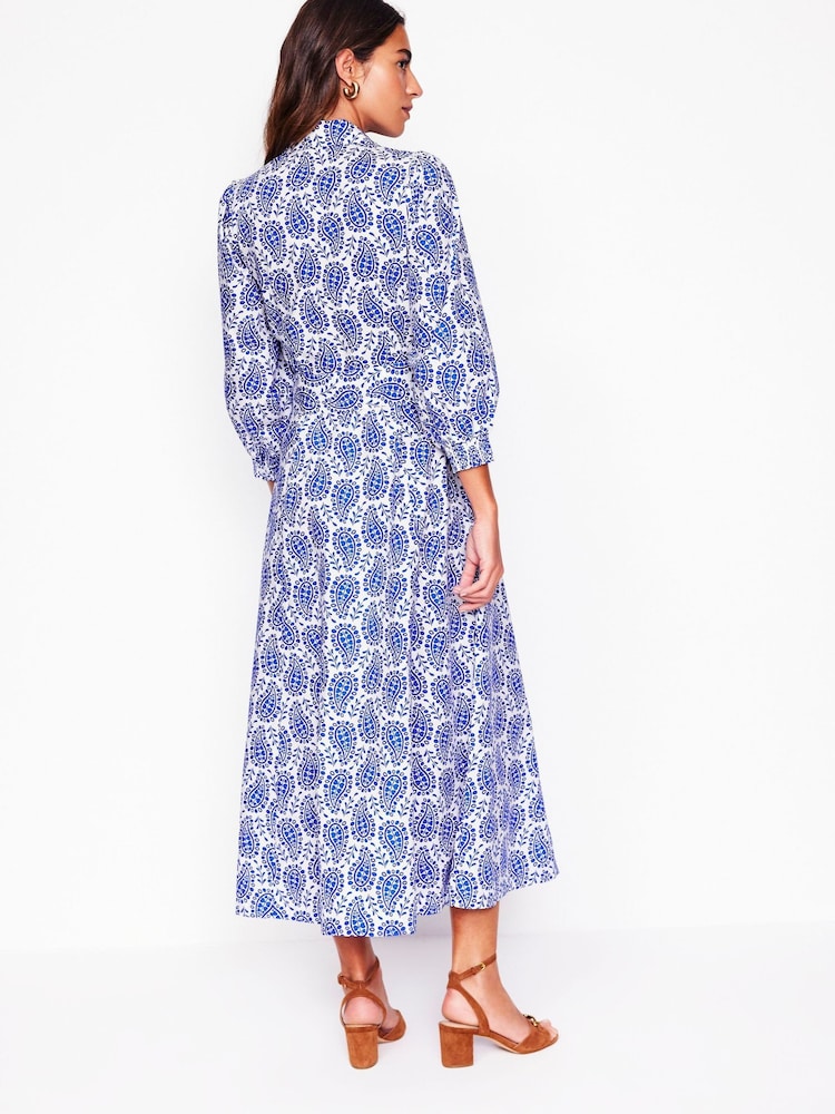 Boden Blue 100% Cotton Clara Shirt Dress - Image 3 of 5