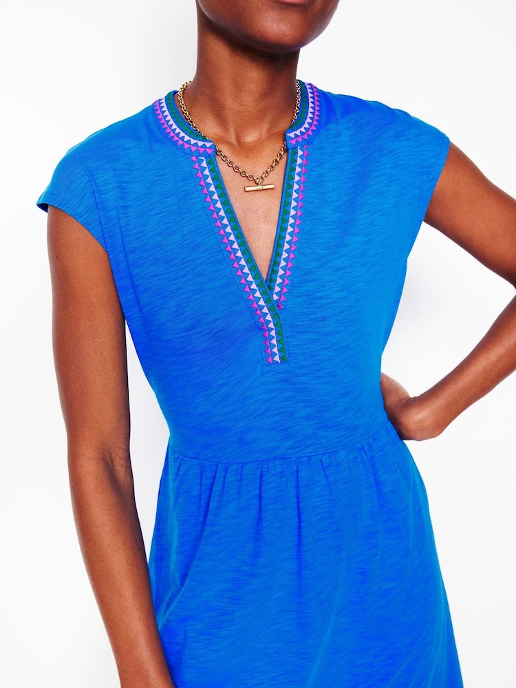 Boden Blue Chloe Embroidered Short Dress - Image 2 of 5