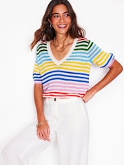 Boden Red Liv V-Neck T-Shirt - Image 1 of 6