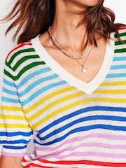 Boden Red Liv V-Neck T-Shirt - Image 2 of 6
