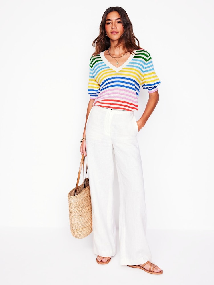 Boden Red Liv V-Neck T-Shirt - Image 4 of 6