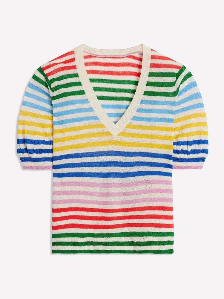 Boden Red Liv V-Neck T-Shirt - Image 5 of 6