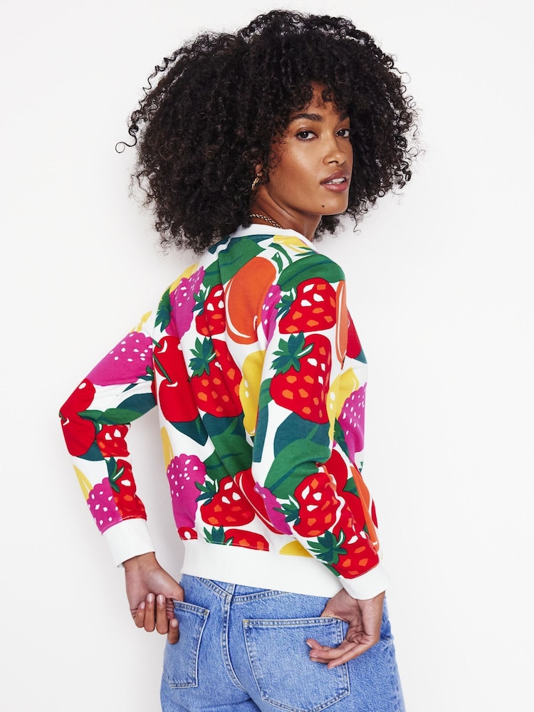 Boden Red 100% Cotton Hannah Printed Sweatshirt - Image 3 of 5