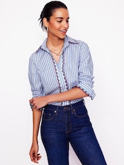 Boden Blue Sienna Embroidered Shirt - Image 1 of 6