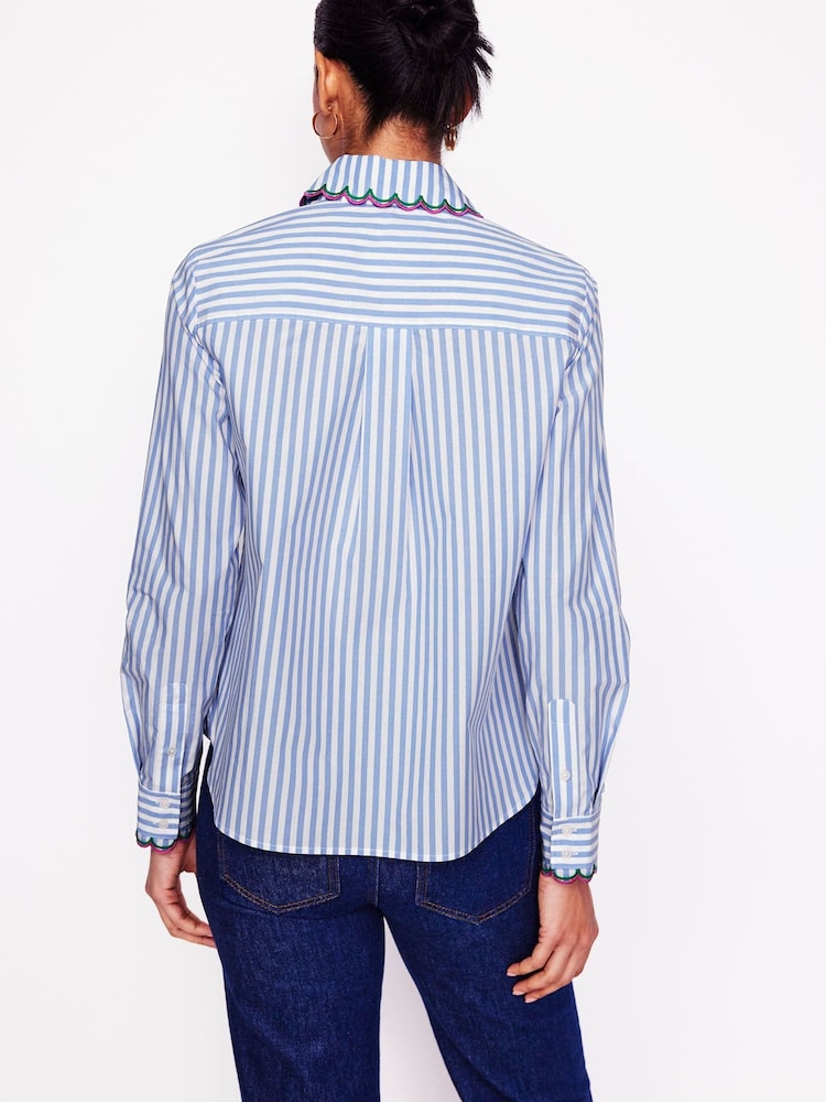 Boden Blue Sienna Embroidered Shirt - Image 3 of 6