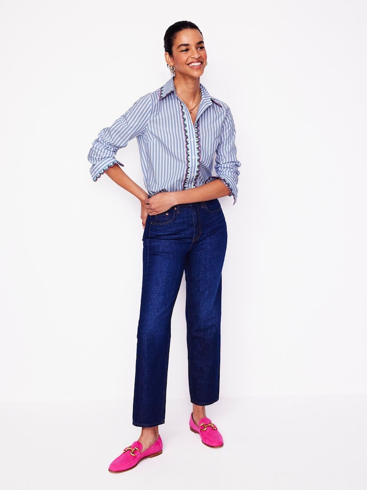 Boden Blue Sienna Embroidered Shirt - Image 4 of 6