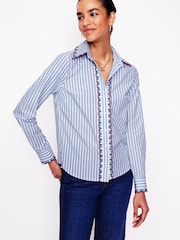 Boden Blue Sienna Embroidered Shirt - Image 5 of 6