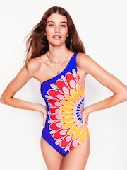 Boden Blue One Shoulder Swimsuit - Image 1 of 7