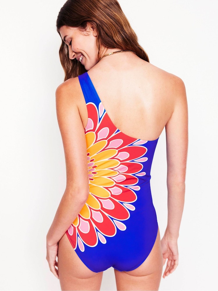 Boden Blue One Shoulder Swimsuit - Image 2 of 7