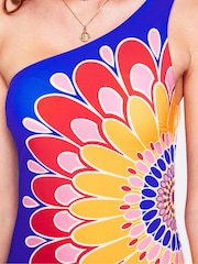 Boden Blue One Shoulder Swimsuit - Image 5 of 7