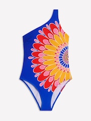 Boden Blue One Shoulder Swimsuit - Image 6 of 7