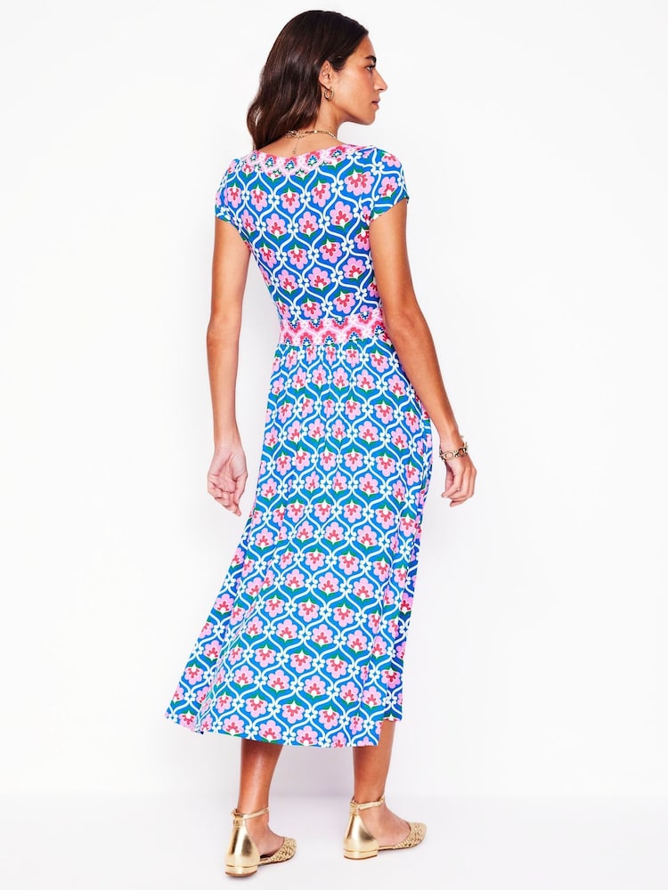 Boden Blue Melanie Jersey Midi Dress - Image 2 of 6