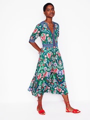 Boden Green Lily Jersey Midi Tea Dress - Image 1 of 6