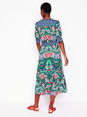 Boden Green Lily Jersey Midi Tea Dress - Image 2 of 6