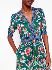 Boden Green Lily Jersey Midi Tea Dress - Image 5 of 6