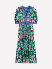 Boden Green Lily Jersey Midi Tea Dress - Image 6 of 6
