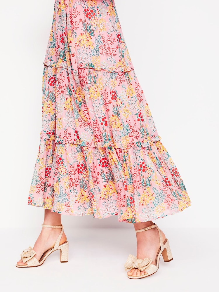 Boden Natural Bow Heeled Sandals - Image 1 of 5 Boden Natural Bow Heeled Sandals - Image 1 of 5