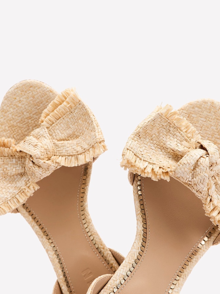 Boden Natural Bow Heeled Sandals - Image 5 of 5 Boden Natural Bow Heeled Sandals - Image 5 of 5