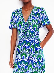 Boden Blue Ellie Flutter Maxi Tea Dress - Image 2 of 5