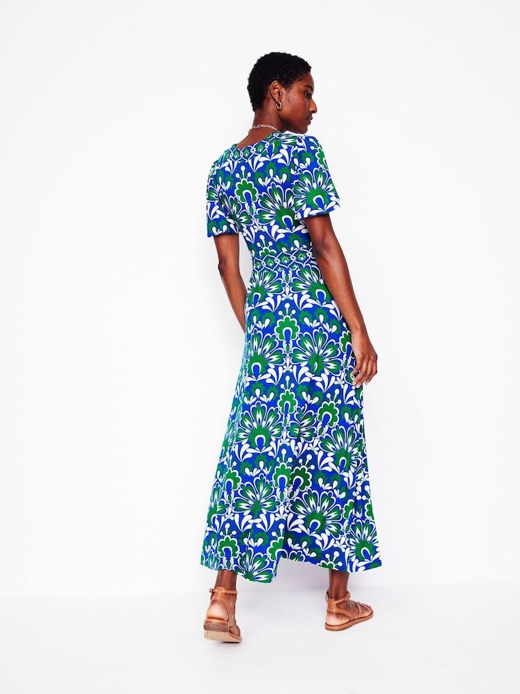 Boden Blue Ellie Flutter Maxi Tea Dress - Image 3 of 5