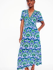 Boden Blue Ellie Flutter Maxi Tea Dress - Image 4 of 5