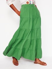 Boden Green 100% Cotton Nadia Double Cloth Maxi Skirt - Image 3 of 4