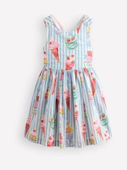 Blau - Boden 100% Cotton Harper Cross-Back Dress - Bild 1 von 3