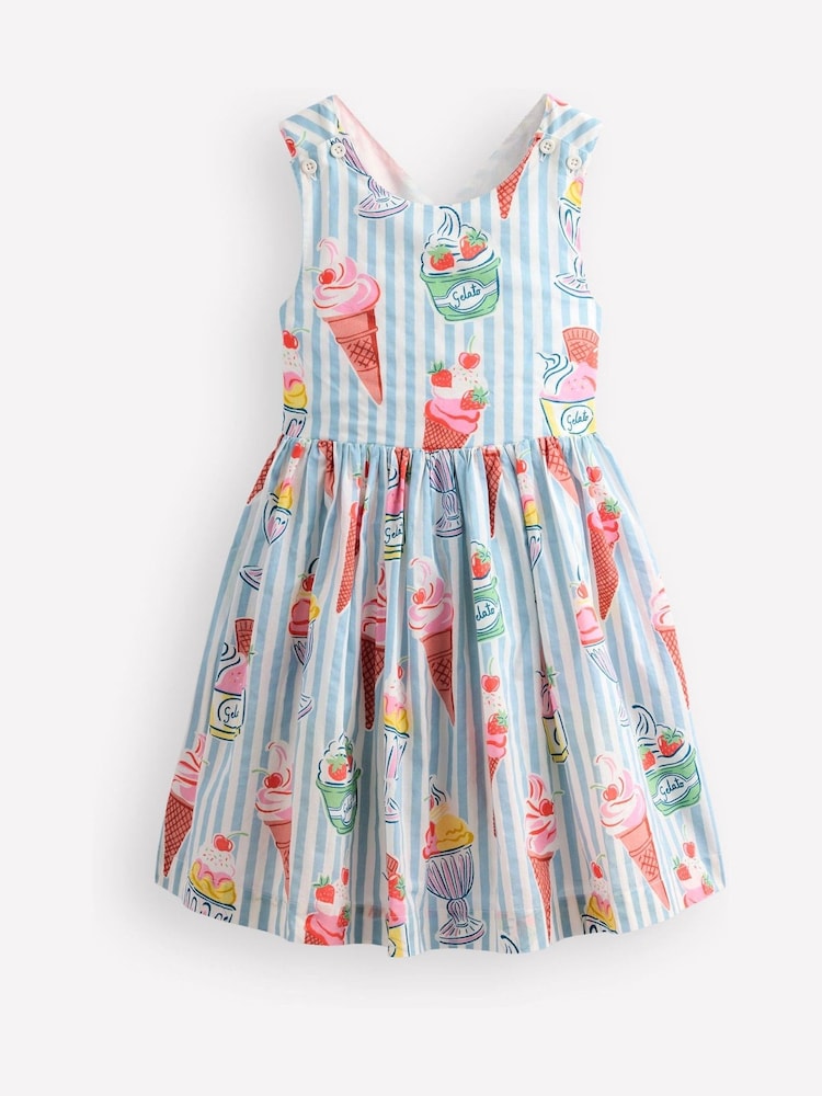 Blau - Boden 100% Cotton Harper Cross-Back Dress - Bild 1 von 3