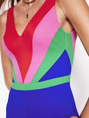 Boden Blue Syros V-Neck Swimsuit - Image 2 of 6