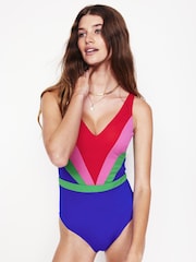 Boden Blue Syros V-Neck Swimsuit - Image 4 of 6