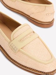 Boden Natural Structured Penny 100% Linen Loafers - Image 3 of 3