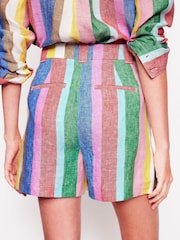 Boden Green Westbourne Linen Shorts - Image 2 of 6